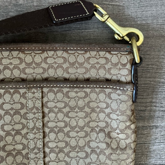 Coach Monogram Messenger suede/canvas Bag 1584 - Picture 7 of 16